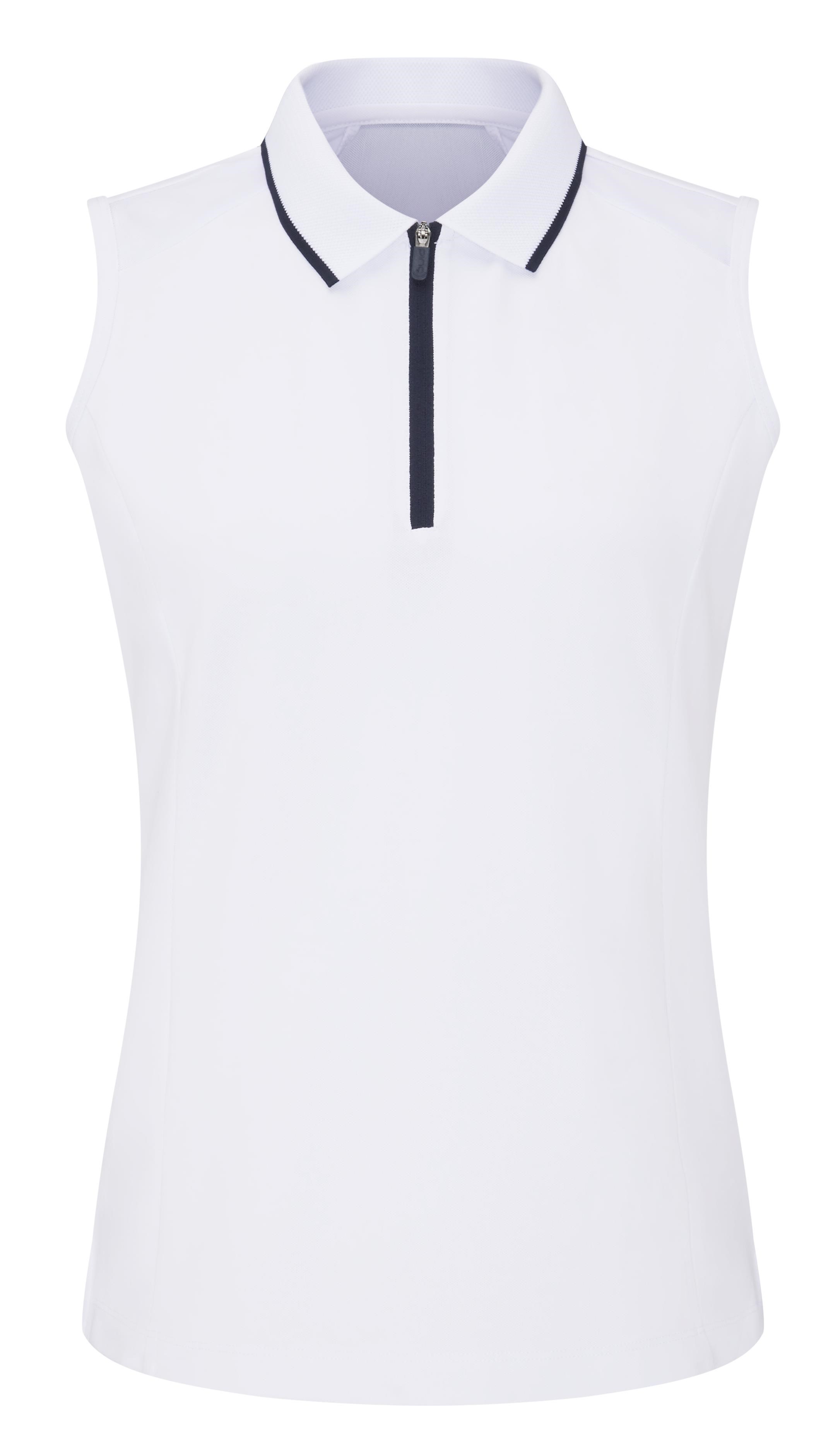 Ping Eben Sleeveless Damen Poloshirt, weiss
