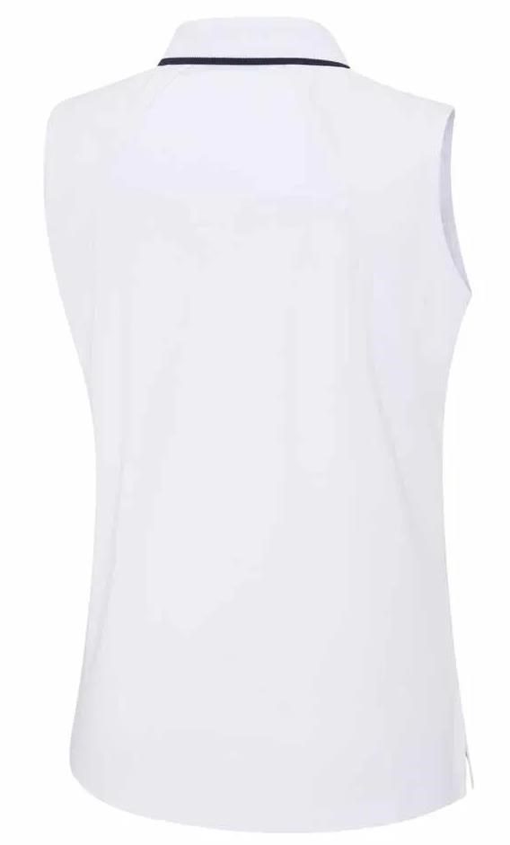Ping Eben Sleeveless Damen Poloshirt, weiss