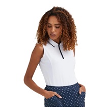 Ping Eben Sleeveless Damen Poloshirt, weiss