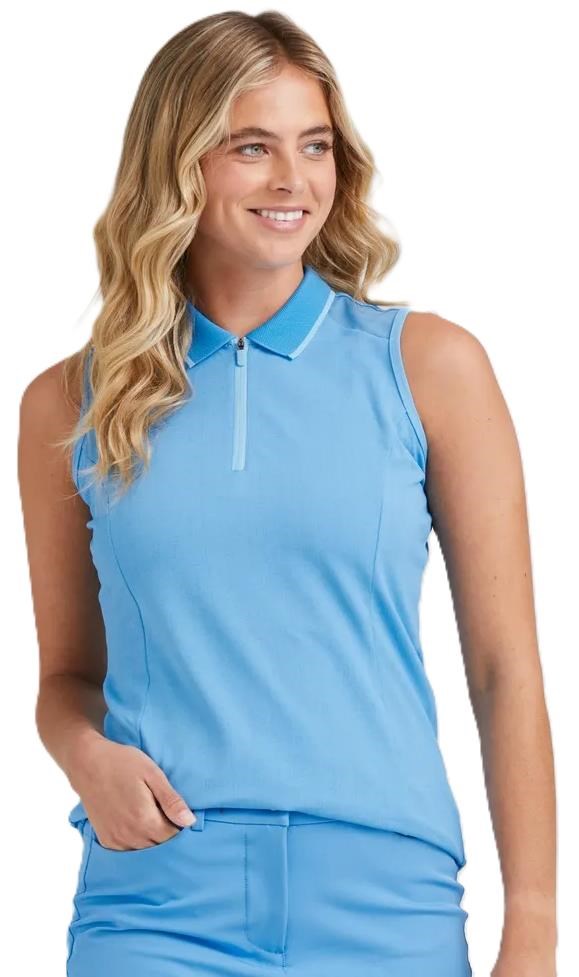 Ping Eben Sleeveless Damen Poloshirt, blau