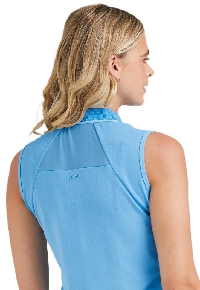 Ping Eben Sleeveless Damen Poloshirt, blau