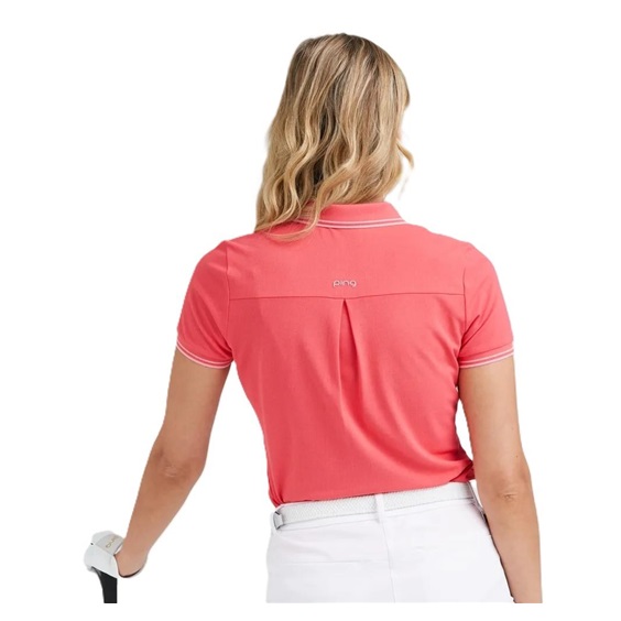 Ping Viviana Tipped Damen Poloshirt, paradise pink