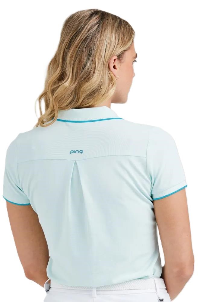 Ping Viviana Tipped Dammen Poloshirt, seaspray
