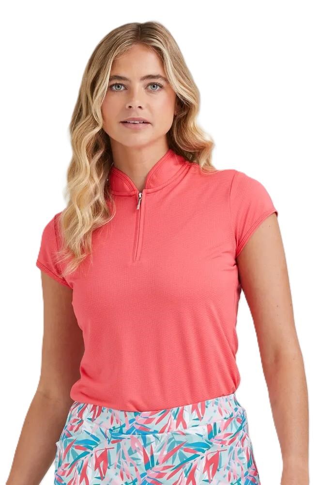 Ping Evetta Jacquard Damen Poloshirt, paradise pink