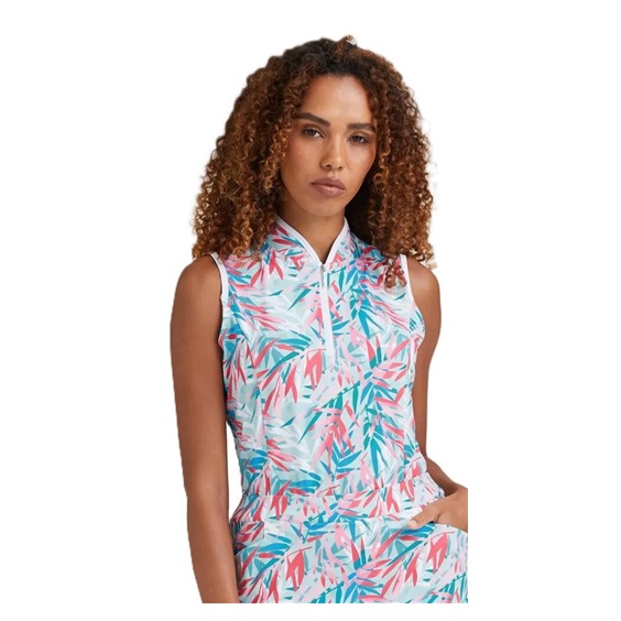 Ping Penola Printed Sleeveless Damen Poloshirt, tropic retreat