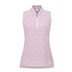 Ping Penola Printed Sleeveless Damen Poloshirt, fuchsia foliage
