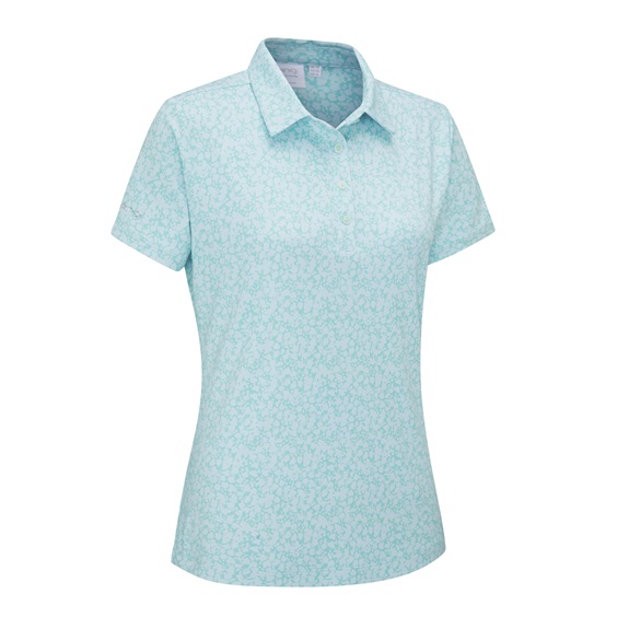 Ping  Aeria Printed Damen Poloshirt, splash