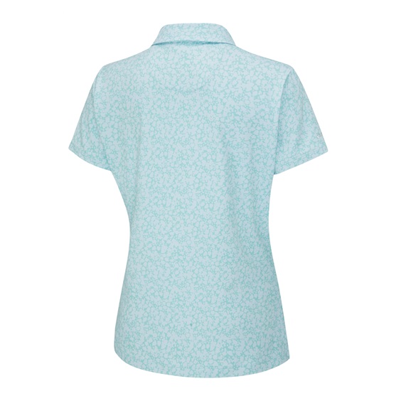 Ping  Aeria Printed Damen Poloshirt, splash