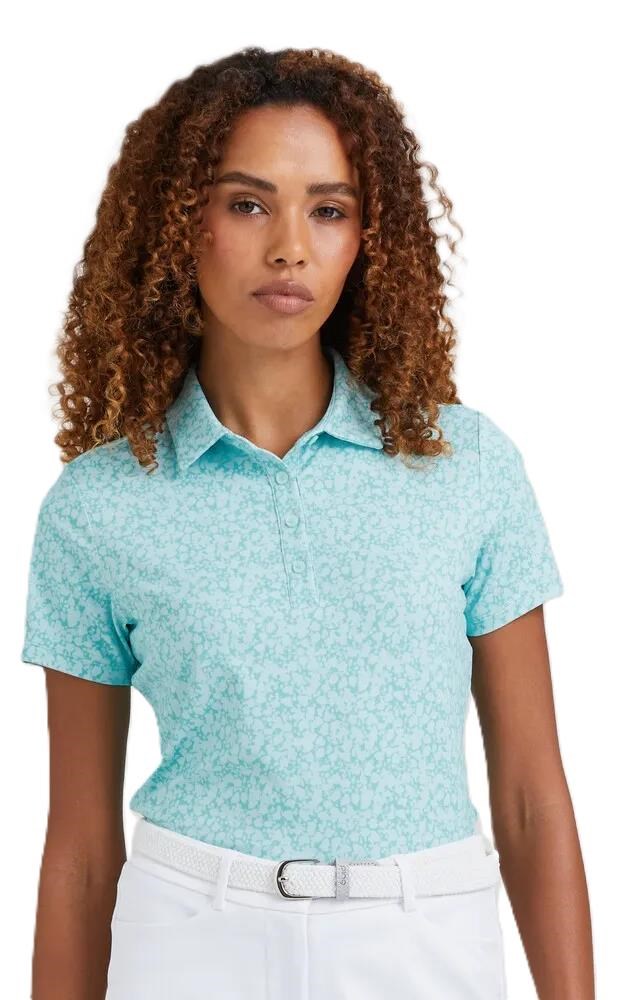 Ping  Aeria Printed Damen Poloshirt, splash