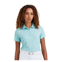 Ping  Aeria Printed Damen Poloshirt, splash