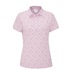 Ping  Aeria Printed damskie polo, fuchsia foliage