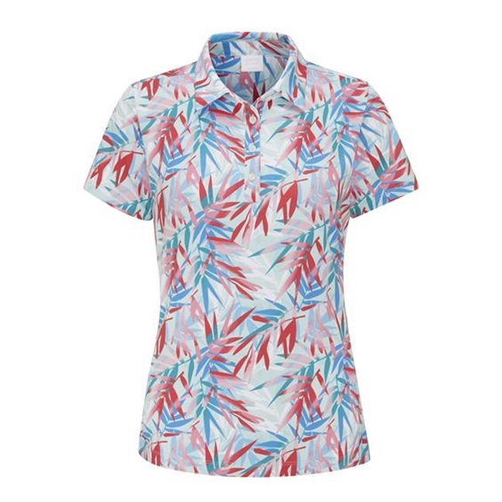 Ping  Aeria Printed Damen Poloshirt, tropic retreat