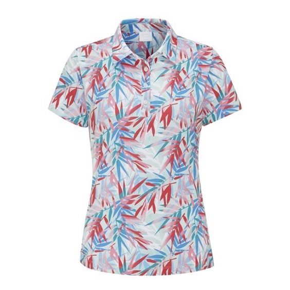 Ping  Aeria Printed Damen Poloshirt, tropic retreat