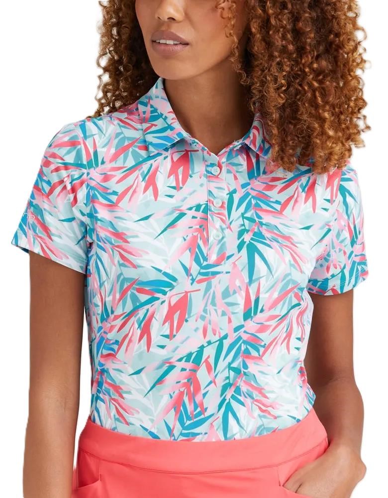 Ping  Aeria Printed Damen Poloshirt, tropic retreat