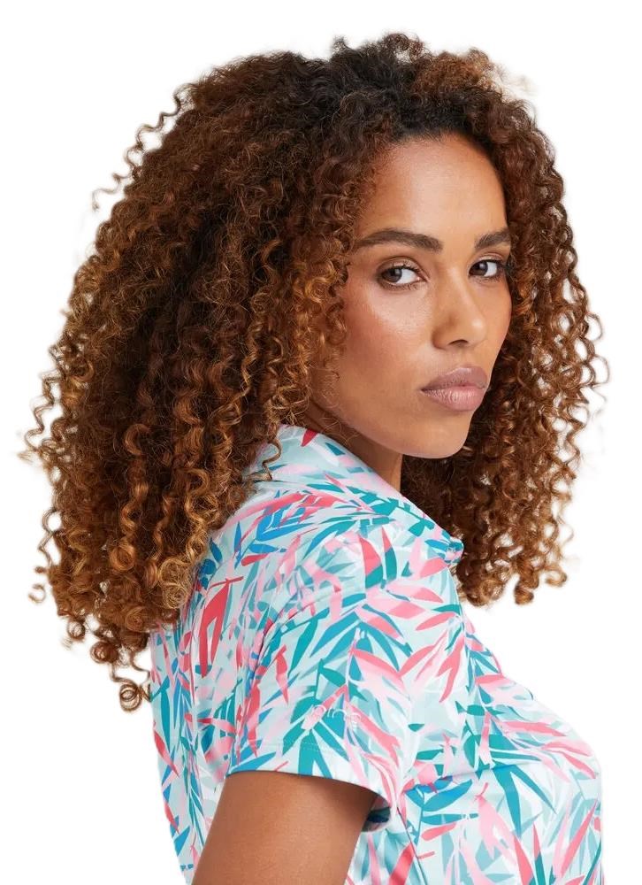 Ping  Aeria Printed Damen Poloshirt, tropic retreat