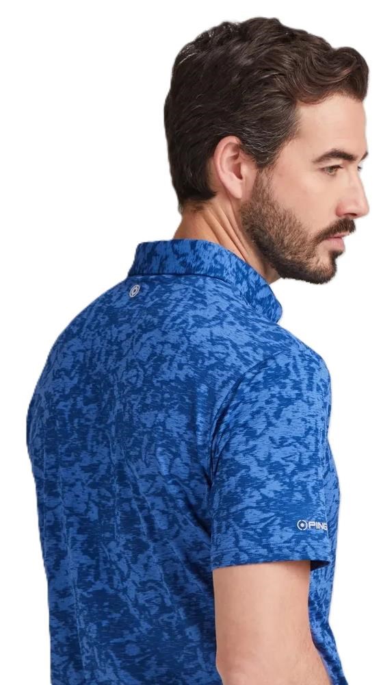 Ping Marek Camo Jacquard Herren Poloshirt, bright cobalt multi