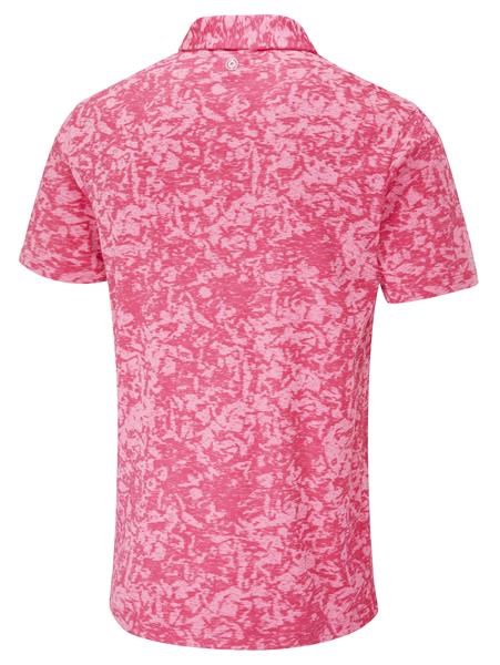 Ping Marek Camo Jacquard Herren Poloshirt, rhapsody rosa multi