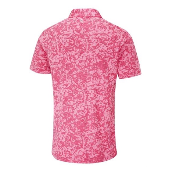 Ping Marek Camo Jacquard Herren Poloshirt, rhapsody rosa multi