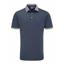 Ping Gideon Herren Poloshirt, light navy marl