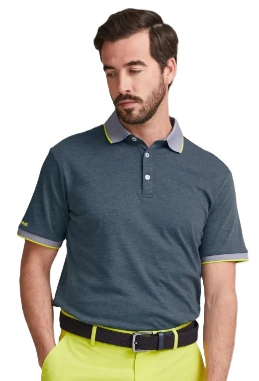 Ping Gideon Herren Poloshirt, light navy marl