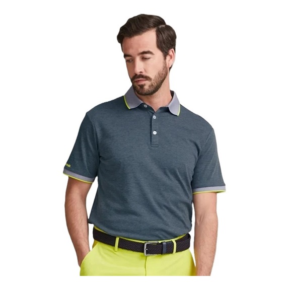 Ping Gideon Herren Poloshirt, light navy marl