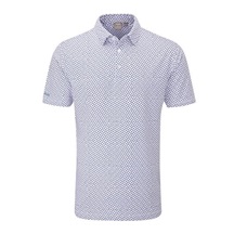 Ping Ephron Printed Herren Poloshirt, weiss/rosa haze multi