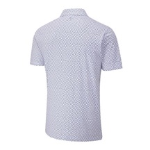 Ping Ephron Printed Herren Poloshirt, weiss/rosa haze multi