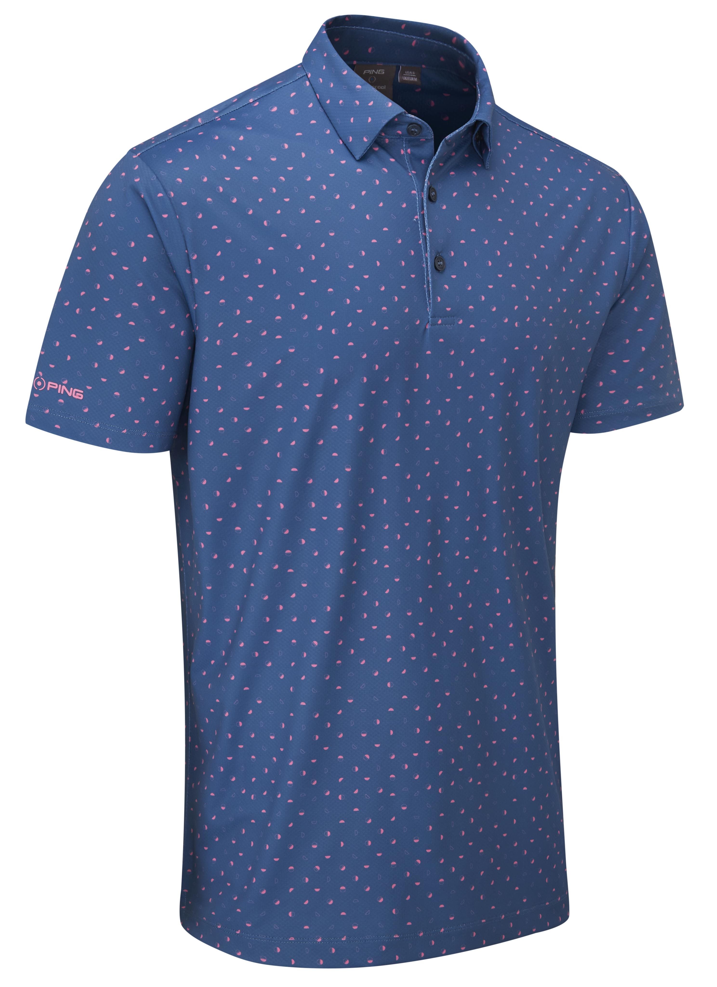 Ping Ephron Printed Herren Poloshirt, stellar multi