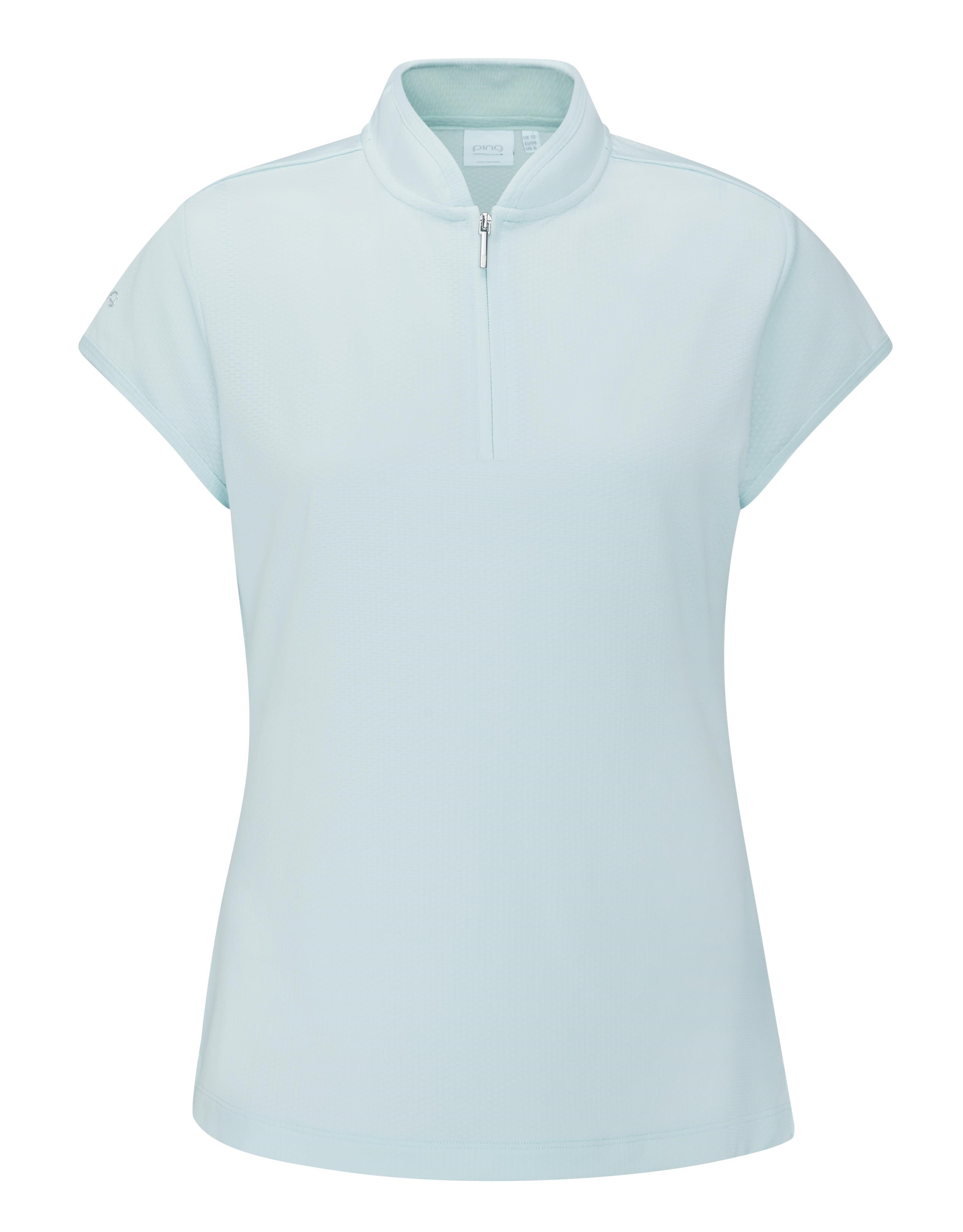 Ping Evetta Jacquard Damen Poloshirt, seaspray