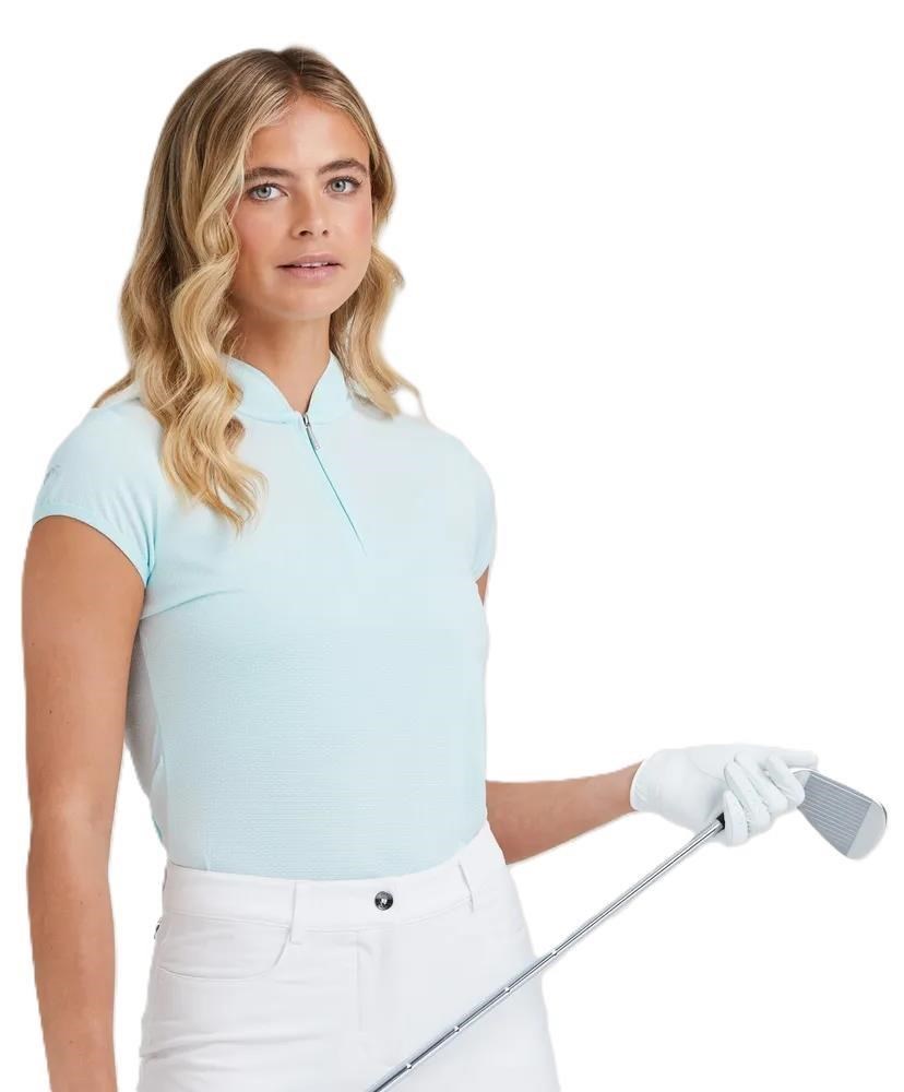 Ping Evetta Jacquard Damen Poloshirt, seaspray
