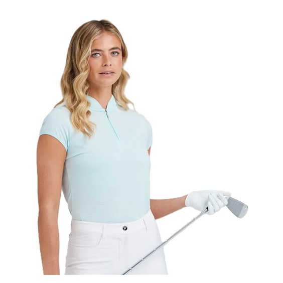 Ping Evetta Jacquard Damen Poloshirt, seaspray