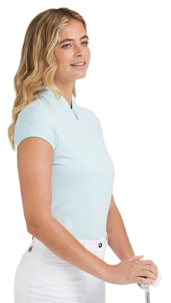Ping Evetta Jacquard Damen Poloshirt, seaspray
