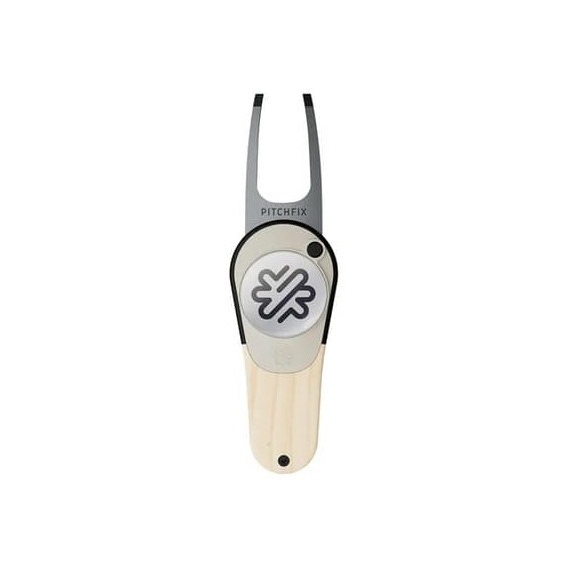 Pitchfix Woodie Pitchgabel mit Ballmarker, Light Ash