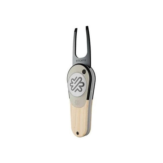 Pitchfix Woodie Pitchgabel mit Ballmarker, Light Ash