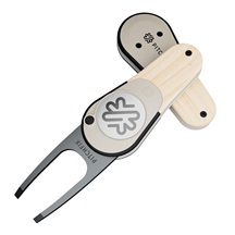 Pitchfix Woodie Pitchgabel mit Ballmarker, Light Ash