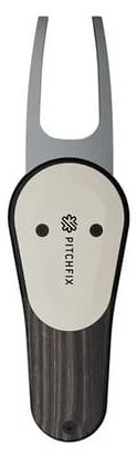 Pitchfix Woodie Pitchgabel mit Ballmarker, Black Ash