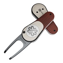 Pitchfix Woodie Pitchgabel mit Ballmarker, Cherry
