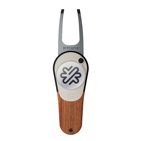 Pitchfix Woodie Pitchgabel mit Ballmarker, Walnut