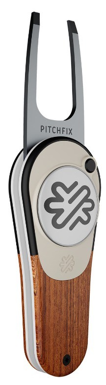 Pitchfix Woodie Pitchgabel mit Ballmarker, Walnut