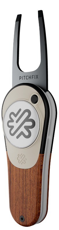 Pitchfix Woodie Pitchgabel mit Ballmarker, Walnut