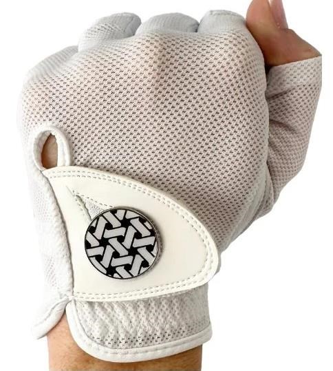 Best of Golf America Half Finger Damen Handschuh, weiss