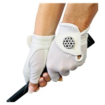 Best of Golf America Half Finger Damen Handschuh, weiss