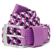 FootJoy Braided Unisex Gürtel, schwarz/weiß/beere, lang