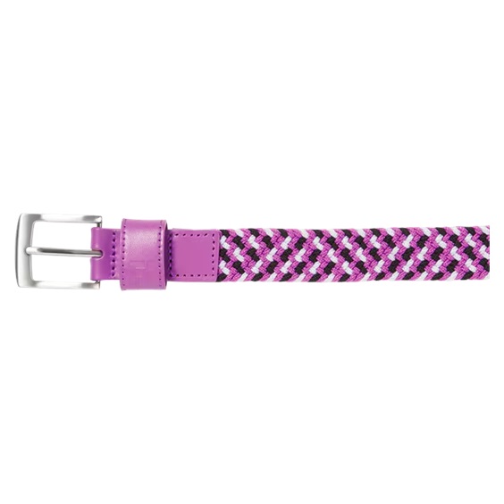 FootJoy Braided Unisex Gürtel, schwarz/weiß/beere, lang