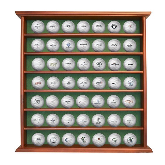 Golf Holzregal für 49 Bälle