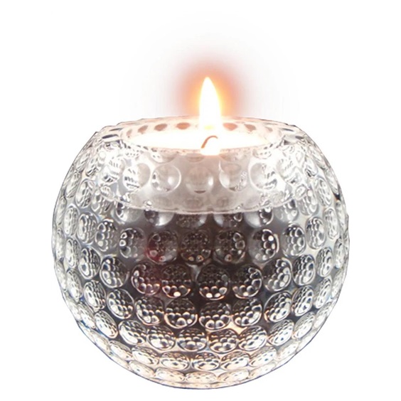 Kerzenleuchter aus Glass, Golfball