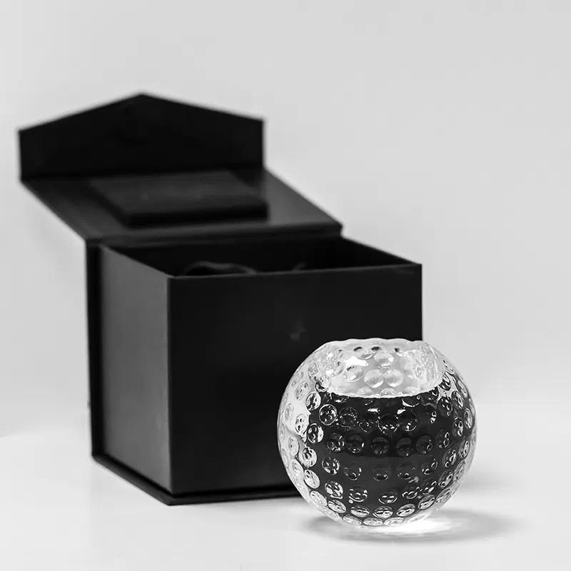 Kerzenleuchter aus Glass, Golfball