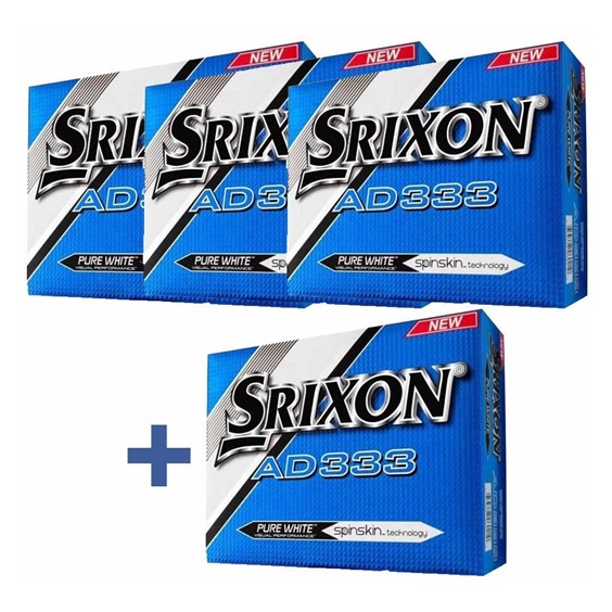 Srixon AD333 Pure White golf balls 2015, 3+1 dozen free (48)