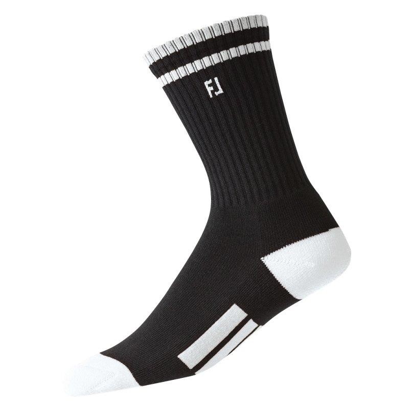 FootJoy ProDry Crew Kindersocken, schwarz/weiss