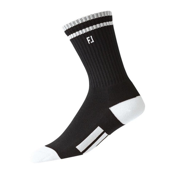 FootJoy ProDry Crew Kindersocken, schwarz/weiss
